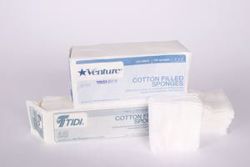 Picture of TIDI VENTURE™ 8-PLY NON-STERILE COTTON-FILLED GAUZE SPONGES Cotton-Filled Sponge, 8-Ply, 4" X 4", Non-Sterile, 100/Bg, 20 Bg/Cs
