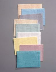 Picture of TIDI 2-PLY TISSUE/POLY TOWEL & BIB Towel, 2-Ply Tissue & Poly, Teal, 13" X 18", 500/Cs