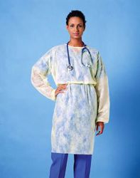 Picture of BUSSE STAFF PROTECTION GOWNS Full Back Gown, Yellow, Knit Cuffs, 50/Cs