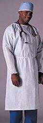 Picture of BUSSE STAFF PROTECTION GOWNS Full Back Gown, White, Knit Cuffs, 50/Cs