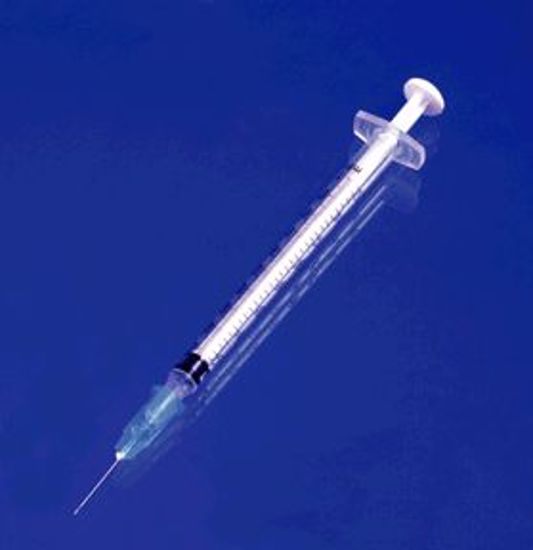 Picture of EXEL TB TUBERCULIN SYRINGES WITH LUER SLIP Tuberculin Syringe, 1Cc With Needle, 27G X ½", Low Dead Space Plunger, Luer Slip, 100/Bx, 10 Bx/Cs (36 Cs/Plt)