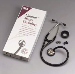 Picture of 3M™ LITTMANN® MASTER CARDIOLOGY STETHOSCOPE Stethoscope, 27" Black Plated Chestpiece & Ear Tubes (US Only)