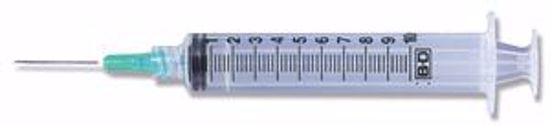 Picture of BD 10 ML SYRINGES & NEEDLES Syringe/ Needle Combination, 10Ml, Luer-Lok™ Tipp, 21G X 1", 100/Bx, 4 Bx/Cs (Continental US Only)