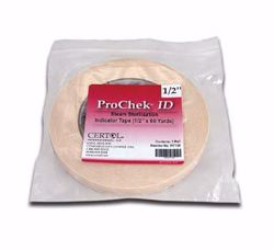 Picture of CERTOL PROCHEK® ID STEAM INDICATOR LABEL Steam Indicator Tape, White Stripe, ¾" X 60 Yds, 12/Cs