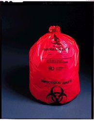 Picture of MEDEGEN ULTRA-TUFF™ INFECTIOUS WASTE BAGS Infectious Waste Bag, 24" X 24", 1.25 Mil, 250/Cs (100 Cs/Plt)