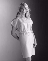 Picture of GRAHAM MEDICAL POLYBACKED TISSUE GOWN Exam Gown, TP, 30" X 42", Blue, 50/Cs (70 Cs/Plt)
