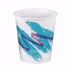 Picture of TIDI PAPER DRINKING CUP Infused Wax Paper Cup, Jazz Print, 3 Oz, 100/Bg, 50 Bg/Cs