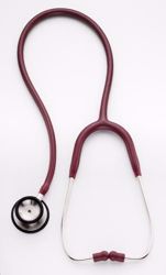 Picture of WELCH ALLYN PROFESSIONAL GRADE DOUBLE-HEAD STETHOSCOPES Professional Stethoscope, Double-Head, 28", Pediatric, Burgundy, 5-Year Warranty (US Only)