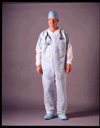 Picture of BUSSE COVERALLS Fluid Resistant Coveralls, Elastic Cuffs, Large, 25/Cs