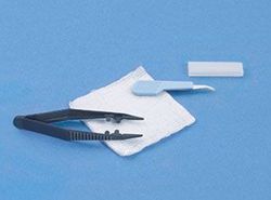 Picture of BUSSE SUTURE REMOVAL KITS Suture Removal Kit Same As #723 Except: 1 Stitch Cutter, 1 Plastic Posi-Grip™ Forceps & (1) 3" X 3" Gauze Sponge, Sterile, 50/Cs