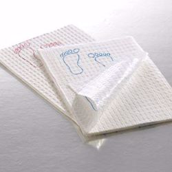 Picture of GRAHAM MEDICAL PODIATRIC TOWELS Polyback Towel, 13½" X 18", Mauve, Footprint®, 3-Ply, 500/Cs