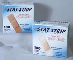 Picture of DUKAL STAT STRIP™ ADHESIVE BANDAGES Sheer Adhesive Bandage, 1" X 3", 100/Bx, 12 Bx/Cs