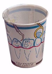 Picture of TIDI PAPER DRINKING CUP Infused Wax Paper Cup, Tooth Design, 5 Oz, 100/Bg, 10 Bg/Cs