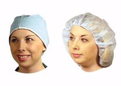 Picture of DUKAL NURSES CAPS Nurses Cap, 24", Blue, 100/Bx, 5 Bx/Cs