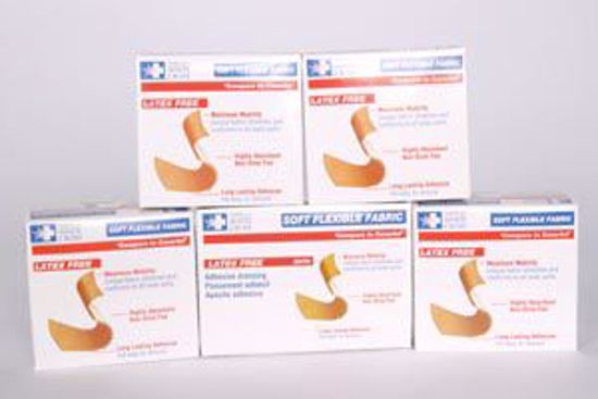 Picture of NUTRAMAX SOFT FLEXIBLE FABRIC BANDAGES Small Fingertip Pad, 2", Latex Free (LF), 100/Bx, 12 Bx/Cs