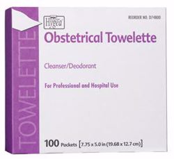 Picture of PDI HYGEA® OBSTETRICAL TOWELETTE Obstetrical Towelette, 7.75" X 5", 1/Pk, 100 Pk/Bx, 10 Bx/Cs (63 Cs/Plt) (US Only)