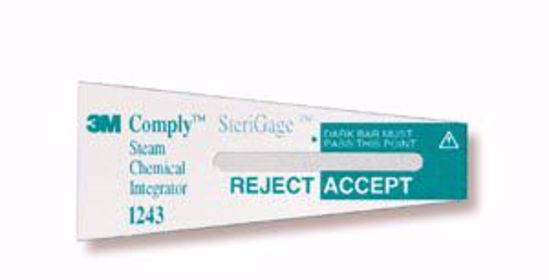 Picture of 3M™ COMPLY™ (STERIGAGE™) CHEMICAL INTEGRATORS Integrator For Steam, 2" X ¾", Moving Front, 500/Pk, 2 Pk/Cs (US Only)