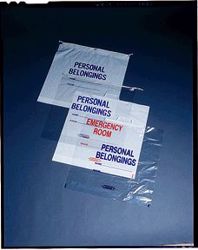 Picture of MEDEGEN PATIENT PERSONAL BELONGINGS BAGS Personal Belongings Bag, 20" X 20" X 4", White, Standard Duty, Cotton Drawstring, 250/Cs