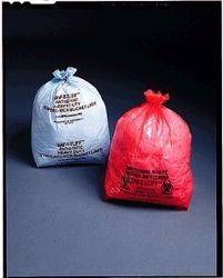 Picture of MEDEGEN SAF-T-TUFF® KICK BUCKET LINERS Kick Bucket Liner, 12" X 8" X 24", Red, 1.3 Mil, 500/Cs