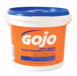 Picture of GOJO FAST WIPES® HAND CLEANING TOWELS Heavy Duty Hand Cleaning Towels, 130 Ct Bucket, 4/Cs
