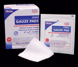 Picture of DUKAL GAUZE PADS Gauze Pad, 4" X 4", 12-Ply, 10/Bx, 60 Bx/Cs