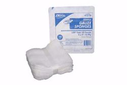 Picture of DUKAL WOVEN COTTON GAUZE SPONGES Gauze Sponge, 4" X 4", Sterile Tray, 12-Ply, 10/Tray, 128 Tray/Cs