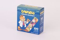 Picture of ASO CAREBAND™ DECORATED BANDAGES Garfield Bandages, ¾" X 3" Strips, Latex Free (LF), 100/Bx, 12 Bx/Cs