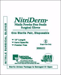 Picture of INNOVATIVE NITRIDERM® STERILE POWDER-FREE SURGICAL GLOVES Gloves, Surgical, Size 6½, Nitrile, Sterile, PF, Textured, 25 Pr/Bx, 4 Bx/Cs (88 Cs/Plt)