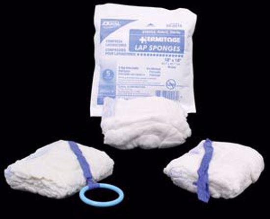 Picture of DUKAL LAPAROTOMY SPONGES Laparotomy Sponge, 18" X 18", Sterile, Prewashed, X-Ray Detectable, Softpack, 5/Pk, 40 Pk/Cs