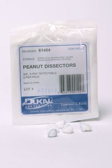 Picture of DUKAL PEANUT SPONGES Peanut Sponge, Sterile 5S, No Holder, 5/Pk, 40 Pk/Cs