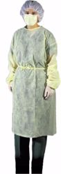 Picture of AMD MEDICOM ISOLATION GOWNS Isolation Gown, Regular, Yellow, 10/Bg, 5 Bg/Cs (80 Cs/Plt) (TO BE DISCONTINUED)