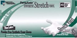 Picture of INNOVATIVE DERMASSIST® STRETCH VINYL EXAM GLOVES Gloves, Exam, X-Small (5½ - 6), Stretch Vinyl, Non-Sterile, PF, Smooth, 100/Bx, 10 Bx/Cs