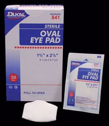 Picture of DUKAL EYE PADS Eye Pad, Oval, 1 5/8" X 2 5/8", Sterile, 1000 Pads/Cs