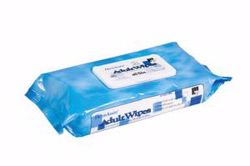 Picture of INNOVATIVE DERMASSIST® PREMIUM WIPES Wipes, Incontinence, Adult, Spunlace, Low Profile Softpack With Pop-Up Tub, 9" X 13", 64 Wipes/Pk, 12 Pk/Cs (60 Cs/Plt)