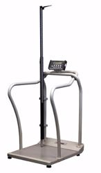 Picture of HEALTH O METER PROFESSIONAL DIGITAL 2101KL PLATFORM SCALE WITH HANDRAILS Digital Platform Scale With Handrails, Capacity: 1000 Lbs/454 Kg, Platform Dimension: 26" X 22", EMR Connectivity, Calculates BMI (DROP SHIP ONLY)
