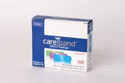 Picture of ASO CAREBAND™ PLASTIC ADHESIVE STRIP BANDAGES Plastic Adhesive Strips, 1" X 3", Latex Free (LF), 100/Bx, 12 Bx/Cs