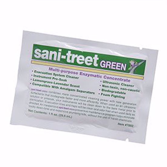 Picture of ENZYME INDUSTRIES SANI-TREET GREEN Sani-Treet Green, Uni-Dose Packettes, Lemongrass-Lavender Scent, 50 - 1 Oz Packettes/Ctn, 12 Ctn/Cs