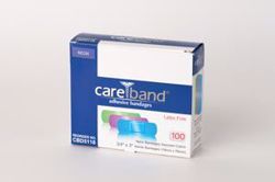 Picture of ASO CAREBAND™ PLASTIC ADHESIVE STRIP BANDAGES Plastic Adhesive Strips, ¾" X 3", Latex Free (LF), 100/Bx, 12 Bx/Cs