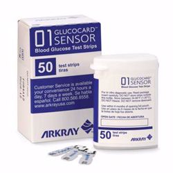 Picture of ARKRAY GLUCOCARD® 01 METER GLUCOCARD® Sensor Test Strips, 50 Count, CLIA Waived (Minimum Expiry Lead Is 60 Days)