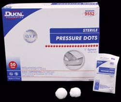 Picture of DUKAL PRESSURE DOTS Pressure Dots, 1", Sterile, 1/Pk, 50 Pk/Bx, 10 Bx/Cs