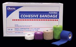 Picture of DUKAL COHESIVE BANDAGES Bandage, Cohesive, 4", Non-Sterile, Tan, 5 Yds/Rl, 18 Rl/Bx (24 Bx/Plt)