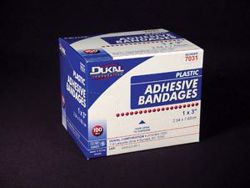 Picture of DUKAL ADHESIVE BANDAGES Bandage, Plastic Adhesive Strips, 1" X 3", 100/Bx, 24 Bx/Cs