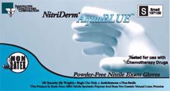 Picture of INNOVATIVE NITRIDERM® AQUABLUE™ POWDER-FREE NITRILE GLOVES Gloves, Exam, Medium, Nitrile, Chemo, Non-Sterile, PF, Textured, Aqua Blue, 100/Bx, 10 Bx/Cs (96 Cs/Plt) (To Be DISCONTINUED)