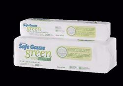 Picture of MEDICOM SAFEGAUZE® GREEN SPONGES Non-Woven Sponge, 4" X 4", 200/Slv, 10 Slv/Cs (Not Available For Sale Into Canada)