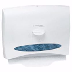 Picture of KIMBERLY-CLARK TOILET SEAT COVERS DISPENSER Windows® Toilet Seat Cover Dispenser, Pearl White, 17.4" X 13.0" X 3.3", Plastic (Once Inventory Is Depleted Item Will Be DROP SHIP ONLY)
