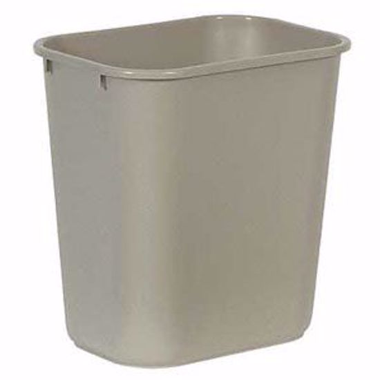 Picture of BUNZL/RUBBERMAID WASTEBASKETS 2956 Wastebasket, Rectangular 28 Qt, Beige (DROP SHIP ONLY)