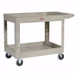 Picture of BUNZL/RUBBERMAID CARTS 4520-88 Trademaster 2-Shelf Utility Cart, Beige (DROP SHIP ONLY)