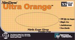 Picture of INNOVATIVE NITRIDERM® ULTRA ORANGE® POWDER-FREE EXAM GLOVES Gloves, Exam, Large, Nitrile, Non-Sterile, PF, Textured, Orange Color, 100/Bx, 10 Bx/Cs (96 Cs/Plt)
