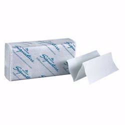 Picture of GEORGIA-PACIFIC SIGNATURE® 2-PLY PREMIUM PAPER TOWELS Premium Multifold Paper Towels, 2-Ply, Paper Band, White, 9¼" X 9½" Sheets, 125 Ct/Pk, 16 Pk/Cs (63 Cs/Plt)