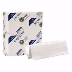Picture of GEORGIA-PACIFIC PREFERENCE® TOWELS Multifold Paper Towels, Paper Band, White, 9¼" X 9½" Sheets, 250 Ct/Pk, 16 Pk/Cs